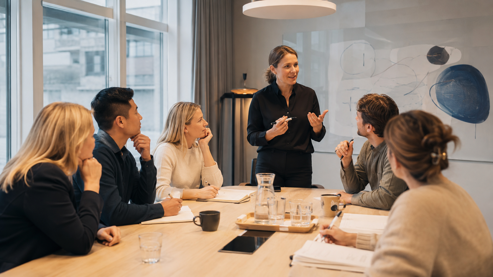 HR-team som arbetar med strategisk ledarutveckling